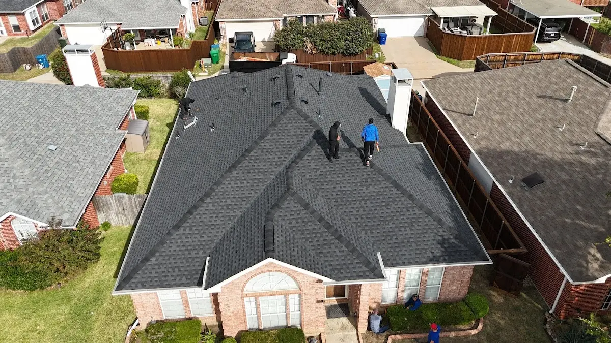 Commercial Roofing work in progress on a Galena Park property